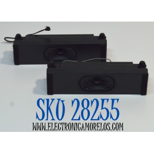 KIT DE BOCINAS ORIGINAL PARA TV TCL 2 PIEZAS / NUMERO DE PARTE 12302-500105 / B4618045-E1-X1-V0H / SZKLS / MODELO 50S446