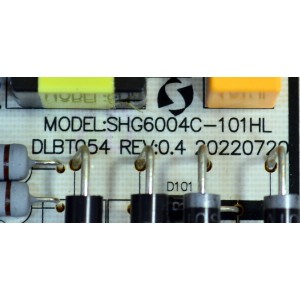 FUENTE DE PODER ORIGINAL PARA TV PHILIPS / NUMERO DE PARTE 81-PBE152-H165002 / SHG6004C20-101HLB / SHG6004C-101HL / DLBT054 / CQC14134113193 / PANEL LVU550CSDX E1006 / T8-55D6171-LPFY008 / DISPLAY ST5461D12-6 VER.2.2 / MODELO 55PUL7973/F7