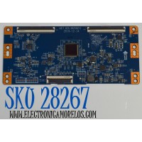 T-CON ORIGINAL PARA TV ONN / NUMERO DE PARTE JUC7.820.00258211 / CQC15001121816 / KB6160 / 99L01RKT016140 / DISPLAY CC500PV5D VER.02 / MODELO 100012585 50"