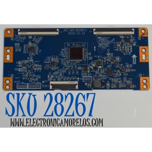 T-CON ORIGINAL PARA TV ONN / NUMERO DE PARTE JUC7.820.00258211 / CQC15001121816 / KB6160 / 99L01RKT016140 / DISPLAY CC500PV5D VER.02 / MODELO 100012585 50"