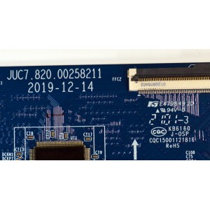 T-CON ORIGINAL PARA TV ONN / NUMERO DE PARTE JUC7.820.00258211 / CQC15001121816 / KB6160 / 99L01RKT016140 / DISPLAY CC500PV5D VER.02 / MODELO 100012585 50"