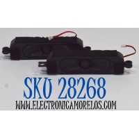 KIT DE BOCINAS ORIGINAL PARA TV ONN 2 PIEZAS / NUMERO DE PARTE YX415-A2 / MODELO 100012585 50"