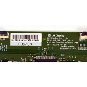 T-CON ORIGINAL PARA TV ONN / NUMERO DE PARTE 6871L-6394C / 6870C-0805A / 6394C / PANEL K550WDF / DISPLAY LC550EQQ (SM)(A4) / MODELO 100012586 55"