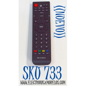 CONTROL REMOTO ORIGINAL NUEVO PARA TV HISENSE / NUMERO DE PARTE EN-31201A / MODELO F55V89C / F46V89C / F42K20E / LHD32V66AUS / LHDN32V66AUS / F24V77C / F24V86C / LTD24V86US