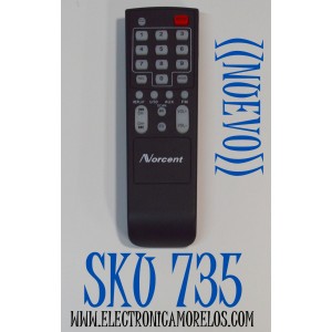 CONTROL REMOTO NORCENT ORIGINAL NUEVO PARA ALTAVOZ/BOCINA NORCENT NSP-805 / DOLPHIN SP-850RBT   / NUMERO DE PARTE NORCENT / TY-13B