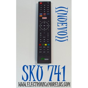 CONTROL REMOTO ORIGINAL NUEVO PARA TV SEIKI / CUENTA CON BOTONES PARA APLICACIONES DE STREAMING COMO NETFLIX / VUDU / YOU TUBE / PANDORA / MODELOS SE32HY19T / SE55UET / SE58GY27T / SE50FYT / SE43FYT / SE40FYT / SE32HY19T / SE32HY27-D
