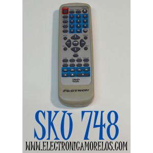 CONTROL REMOTO ORIGINAL PARA REPRODUCTORES DVD PROTRON / NUMERO DE PARTE PRTR003 / MODELO PD-DVR100 / PDV-288 / PD-007 / PD800 / PD1100 / DP200