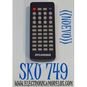 CONTROL REMOTO ORIGINAL NUEVO PARA REPRODUCTOR DVD SYLVANIA / NUMERO DE PARTE QD-388-3 / QD-388-1 / QD-388-2 / MODELO SDVD6670 / SDVD1041-DG / SDVD1096 / SDVD9019-B