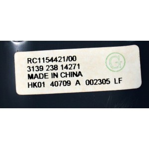 CONTROL REMOTO ORIGINAL NUEVO PARA TV/DVD RCA / NUMERO DE PARTE R196A1 / RC1154421 / 274894 / RC1154421/00 / 313923814271 / CONECTIVIDAD TECNOLOGIA INFRARROJA / MODELO 20F514TD