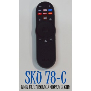 CONTROL REMOTO ORIGINAL PARA TV VIZIO / COMANDO DE VOZ / NUMERO DE PARTE XRT270 / 24VQK-XRT270 / 00111200159 / A03B01605FC7 / XRT270R / MODELO VQP65C-84 / VQP75-84 / M65Q6-L4 / V4K43M-0804