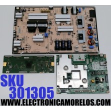 KIT DE TARJETAS PARA TV LG 4K·UHD·HDR / MAIN EBT65200613 / EAX67895403 / 65200613 / 64684601 / 86849901 / T-CON 6871L-5532A / 6870C-0748A / FUENTE EAY64888601 / LGP86T-18U1 / 64888601 / PANEL HC860DQF-SLUR1-2142 / MODELO 86UK6570PUB / 86UK6570PUB.AUSWLJR