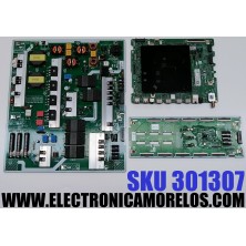 KIT DE TARJETAS PARA TV QLED 4K·UHD·HDR / MAIN BN94-15561T / BN41-02749A / BN97-16919W / LED DRIVER BN4401037A / L65S9NC_TSM / BN44-01037A / ST65E141K3/WVD / FUENTE BN4401031A / L75S9NA_TDY / BN44-01031A / PANEL CY-TT075FLLV2H / MODELO QN75Q90TAFXZA FA03