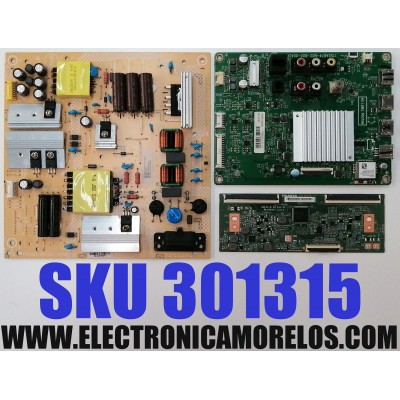 KIT DE TARJETAS PARA TV VIZIO / MAIN 905TXKSA55000500CX / 715GA874-M0C-B00-004G / 715GA874-M0C-B00-004C / T-CON RUNTK0135ZZ / CCPD-TC550-001 / FUENTE ADTVJ1811ABG / 715G9165-P01-002-003M / PANEL TPT550F2-PU4L01.Q REV:S01C / LC546PU4L 01 / MODELO V555-H1