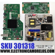 KIT DE TARJETAS PARA TV PIONNER 4K·UHD / MAIN SVS568TA05-MA200CK / T.MS6586.U782 / 1MS586C2ISA / V8-MS86MNA-LF1V1 / T-CON 342911008D0411 / ST5461D07-7-C-3 / FUENTE 81-PBE060-H04C12 / SHG6004C-101H / DLBB513 / SHG6004C12-101HA / MODELO PLE-55S09UHD