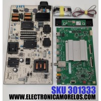 KIT DE TARJETAS PARA TV TCL / MAIN 30800-000501 / 40-MR17G7-MAA2HG / 11602-500466 / 30801-000480 / FUENTE 30805-000144 / 40-L30XW4-PWB1ZG / 11601-500036 / PANEL LVU750NDEL / DISPLAY ST7461D03-2 VER.2.1 / ST746ID03-2 VER.2.2 / MODELO 75S451