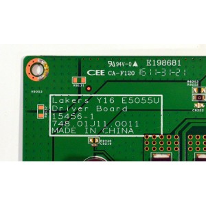 KIT DE TARJETAS ORIGINAL PARA TV VIZIO / NUMERO DE PARTE 75501J010002 / 748.01J14.0011 / FUENTE 056041980041 / PSLL191301W / T-CON 5555T29C02 / T500QVN03.0 / LED DRIVER 75501J020001 / 748.01J11.0011 / PANEL LC550EQY / DISPLAY T550QVN04.0 / MODELO E55U-D2