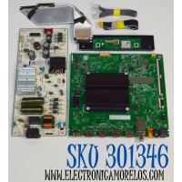 KIT DE TARJETAS ORIGINAL PARA TV TCL / NUMERO DE PARTE MAIN G0301-000463 / G0102-000304 / 40-MR27T1-MAC2HG / FUENTE 30805-000464 / 40-L12KW1-PWB1KG / 11601-500154 / PANEL LVU500NDAL / DISPLAY CV500U2-L02 REV:02 / BOARD CV500U2-L02-XR-1 / MODELO 50S451