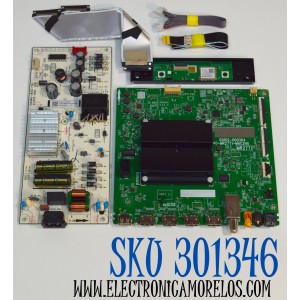 KIT DE TARJETAS ORIGINAL PARA TV TCL / NUMERO DE PARTE MAIN G0301-000463 / G0102-000304 / 40-MR27T1-MAC2HG / FUENTE 30805-000464 / 40-L12KW1-PWB1KG / 11601-500154 / PANEL LVU500NDAL / DISPLAY CV500U2-L02 REV:02 / BOARD CV500U2-L02-XR-1 / MODELO 50S451