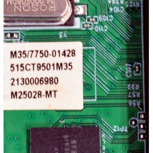 KIT DE TARJETAS ORIGINAL PARA TV ONN / NUMERO DE PARTE MAIN FUENTE 515CT9501M35 / AMT9501-ZC01-01/ M35/7750-01428 / 2130006980 / M25028-MT / T-CON T-000L / GSDT-000L / PANEL T320XVN02.H / DISPLAY T320XVN02.H / MODELO 100012589 32"