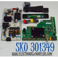 KIT DE TARJETAS ORIGINAL PARA TV TCL / NUMERO DE PARTE MAIN 30900-000110 / TD.R817T.771 (T) / 30901-000127 / MR17TF / V8-MR17K01-LF / FUENTE 30805-000458 / G0101-000200 / 40-L17EW2-PWB1KG / PANEL LVU650NDAL / DISPLAY ST6451D06-3 VER.2.1 / MODELO 65S41BR