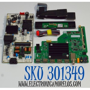 KIT DE TARJETAS ORIGINAL PARA TV TCL / NUMERO DE PARTE MAIN 30900-000110 / TD.R817T.771 (T) / 30901-000127 / MR17TF / V8-MR17K01-LF / FUENTE 30805-000458 / G0101-000200 / 40-L17EW2-PWB1KG / PANEL LVU650NDAL / DISPLAY ST6451D06-3 VER.2.1 / MODELO 65S41BR