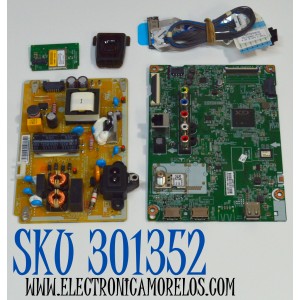 KIT DE TARJETAS ORIGINAL PARA TV LG / NUMERO DE PARTE EBU65672244 / EAX68209009 / 65672244 / FUENTE EAY64548908 / EAX6991402 / LGP32D-17F1 / 64548908 / PANEL NC320DXG-ABKP5 / DISPLAY HV320WHB-F7E / MODELO 32LM577BZUA / 32LM577BZUA.BUSELJM