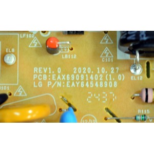 KIT DE TARJETAS ORIGINAL PARA TV LG / NUMERO DE PARTE EBU65672244 / EAX68209009 / 65672244 / FUENTE EAY64548908 / EAX6991402 / LGP32D-17F1 / 64548908 / PANEL NC320DXG-ABKP5 / DISPLAY HV320WHB-F7E / MODELO 32LM577BZUA / 32LM577BZUA.BUSELJM