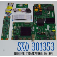 KIT DE TARJETAS ORIGINAL PARA TV ELEMENT XUMO TV / NUMERO DE PARTE 9011-240038-WC2010EK / TPD.T962D4.PC761 (T) / T-CON 7ADDJ1012 / B002HW703 / PANEL K430WDJ1 / DISPLAY V430DJ1-Q01 REV.D2 / MODELO E550AE43C