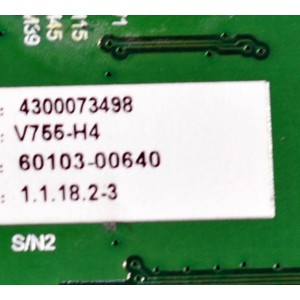 KIT DE TARJETAS ORIGINAL PARA TV VIZIO / NUMERO DE PARTE MAIN 60103-00640 / TD.MT5691.U751 / FUENTE 60101-03808 / SHG7502C-116E / T-CON 44-97717840 / 47-6021327 / PANEL BOEI750WQ1 / DISPLAY HV750QUB-N9D / MODELO V755-H4 / V755-H4 LHBFB4KW