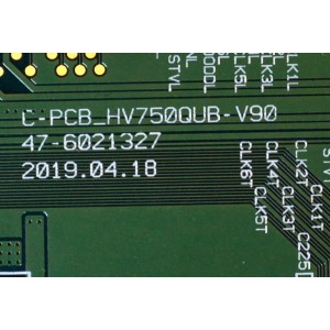 KIT DE TARJETAS ORIGINAL PARA TV VIZIO / NUMERO DE PARTE MAIN 60103-00640 / TD.MT5691.U751 / FUENTE 60101-03808 / SHG7502C-116E / T-CON 44-97717840 / 47-6021327 / PANEL BOEI750WQ1 / DISPLAY HV750QUB-N9D / MODELO V755-H4 / V755-H4 LHBFB4KW