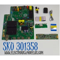 KIT DE TARJETAS ORIGINAL PARA TV VIZIO NUMERO DE PARTE MAIN FUENTE 60000-00057 / TPD.MT5586.PC753 (T) / MB-MT5586-B / 4700025102 / T-CON 44-98900010 / 47-6060002 / HV550QUBF70 / 44-9890001O / PANEL BOEI550WQ1 / DISPLAY HV550QUB-F70 / MODELO V4K55M-0804