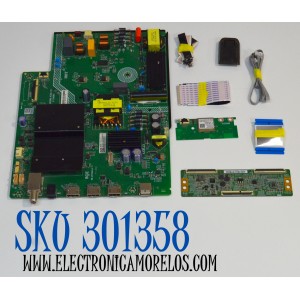 KIT DE TARJETAS ORIGINAL PARA TV VIZIO NUMERO DE PARTE MAIN FUENTE 60000-00057 / TPD.MT5586.PC753 (T) / MB-MT5586-B / 4700025102 / T-CON 44-98900010 / 47-6060002 / HV550QUBF70 / 44-9890001O / PANEL BOEI550WQ1 / DISPLAY HV550QUB-F70 / MODELO V4K55M-0804