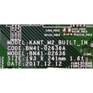 KIT DE TARJETAS ORIGINAL PARA TV SAMSUNG / NUMERO DE PARTE BN94-13061A / BN41-02636A / BN41-02636 / BN97-14340K / FUENTE BN44-00874D / L75E7NR_NHS / BN4400874D / PANEL CY-QN075FLLV1H / DISPLAY LSF750FF05-N01 / MODELO QN75Q6FNAFXZA