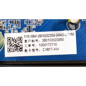 KIT DE TARJETAS ORIGINAL PARA TV PHILIPS / NUMERO DE PARTE MAIN 260102023350 / CV817-KH / 260102023340 / FUENTE 260132009280 / MP140TL-1N61-H1 / T-CON 260157007540 / NPT500GT04-1_V2.0 / PANEL HK550WLEDM-JH4WH / DISPLAY PT550GT05-1 / MODELO 55PUL6643/F7