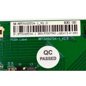 KIT DE TARJETAS ORIGINAL PARA TV PHILIPS / NUMERO DE PARTE MAIN 260102023350 / CV817-KH / 260102023340 / FUENTE 260132009280 / MP140TL-1N61-H1 / T-CON 260157007540 / NPT500GT04-1_V2.0 / PANEL HK550WLEDM-JH4WH / DISPLAY PT550GT05-1 / MODELO 55PUL6643/F7