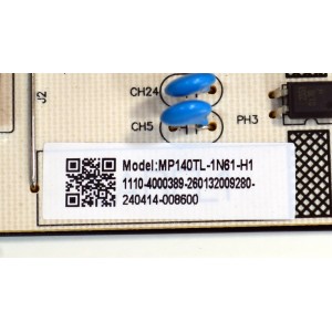 KIT DE TARJETAS ORIGINAL PARA TV PHILIPS / NUMERO DE PARTE MAIN 260102023350 / CV817-KH / 260102023340 / FUENTE 260132009280 / MP140TL-1N61-H1 / T-CON 260157007540 / NPT500GT04-1_V2.0 / PANEL HK550WLEDM-JH4WH / DISPLAY PT550GT05-1 / MODELO 55PUL6643/F7