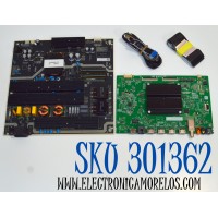 KIT DE TARJETAS ORIGINAL PARA TV TCL / NUMERO DE PARTE MAIN G0301-000364 / G0102-000216 / 40-MT26G1-MAB2HG / FUENTE 260132008841 / HKL-850407 / 1030-4007571 / PANEL HK850WLEDM-JH81H / DISPLAY PT850GT01-4 VER.1.0 / MODELO 85S410R