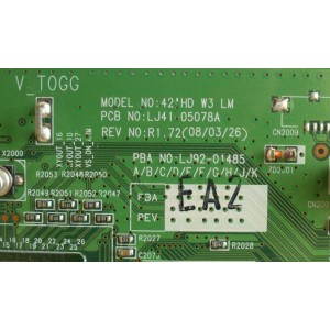 MAIN LOGICA 485E A2 / SAMSUNG / DYNEX LJ92-01485E MODELO DX-PDP42-09