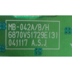 SEÑAL DE A/V / LG 6871VSME68A / 6870VS1729E(3) / MB-042A/B/H	MODELO E44W46LCD