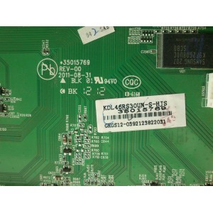 SMART TV MAIN / GKGS12-039212 / FUTURA 35015769 / KDL46RS30UN-S-HJS / MODELO KDL46RS30UN	