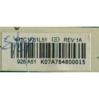 MAIN TOSHIBA 75016468 / 431C1K51L51 / 461C1K51L51 /STB40T / VTV-L40603 / MODELO 46RV525RZ	