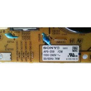 FUENTE DE PODER / SONY 1-474-204-41 / 1-881-518-11 / 173159711 / 147420441 / APS-259 / PARTE SUSTITUTA 1-474-204-42 / PANEL V216B1-L03 REV.C1 / MODELOS KDL-22BX300 / KDL-32BX300