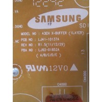 X-BUFFFER / SAMSUNG BN96-22092A / 852A / LJ92-1852A / LJ41-10137A / PANEL´S S43AX-YD01 / S43AX-YB01 / MODELOS PN43E450A1FXZA TS02 / PN43E440A2FXZA TS02 / PN43F4500AFXZA UD01