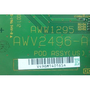 TARJETA POD ASSY / PIONEER AWV2496 / AWW1295 /  AWV2496-A / PANEL PDU-PC50F08 / MODELO PDP-5010FD /  PDP-4280HD