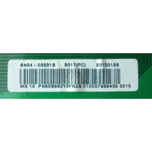 MAIN PARA TV  SAMSUNG NUMERO DE PARTE  BN94-02821B / BN97-03137B / BN41-01170D / MODELO PN50B860Y2FXZA	