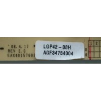 FUENTE DE PODER / LG AGF34784004 / EAX40157602/0 / 43240402 / LGP42-08H / MODELO 42LG50-UG.AUSHLHR	