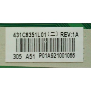 MAIN / TOSHIBA 75033401 / 431C6351L01 / 461C6351L01 / SRK50T VTV-L50701 / PANEL LC500DUE (SF)(R1) / MODELO 50L4300U	