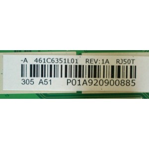 MAIN / TOSHIBA 75033401 / 431C6351L01 / 461C6351L01 / SRK50T VTV-L50701 / PANEL LC500DUE (SF)(R1) / MODELO 50L4300U	