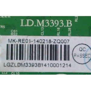 MAIN / MK-RE01-140218 / LD.M3393.B / RH-3 94V-0 / 0218-ZQ007 / LDM3393B	