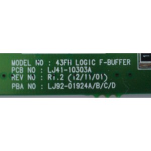 BUFFER RT / LG LJ92-01924A / LJ41-10303A / 924A / MODELO PN43F4500AFXZA UD01	